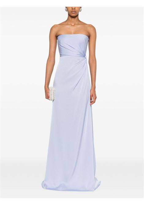 Powder blue twist-detail satin gown Alex perry - women ALEX PERRY | D1358PF24FRST